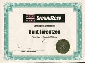Bent Lorentzen wins Ground Zero 2002 Literary Award